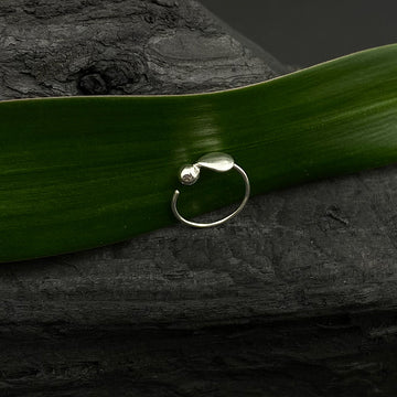 Silver Leaf Nose Ring